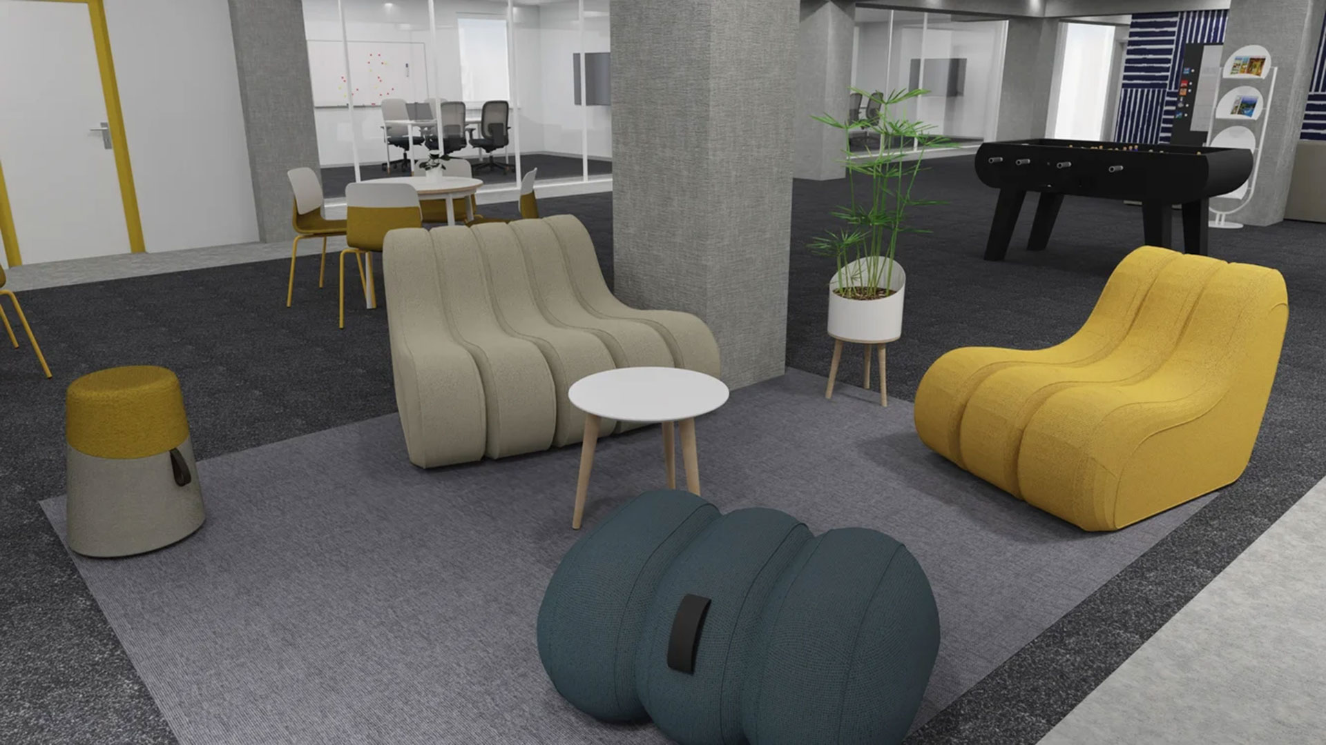 Accueil entreprise avec mobilier design à Libourne